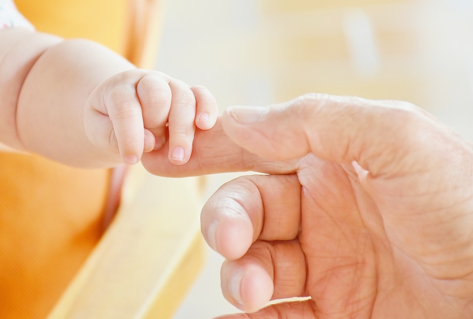 test de paternite main d'un bébé et d'un adulte