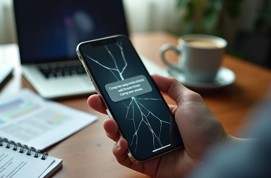 Main tenant un téléphone montrant un graphique de connexion réseau